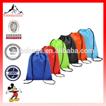 6 Pack Drawstring Backpack Bag Nylon Folding Shoulder Tote Sack Packing Bags 6 Different Colors (ES-H052)